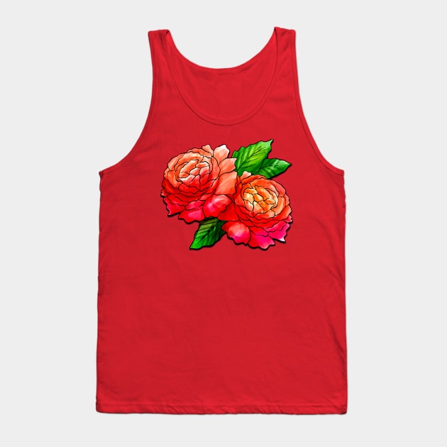 Beautiful Red Roses Tank Top by AlondraHanley